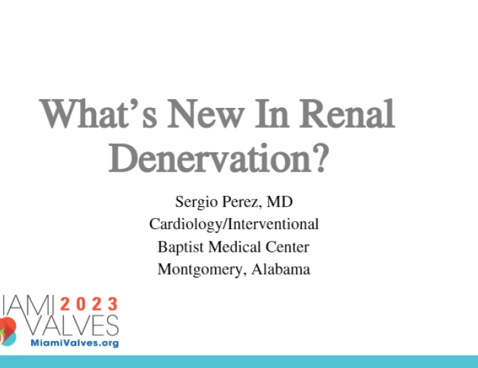 What’s New In Renal Denervation?