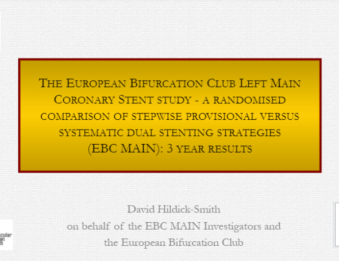 The European Bifurcation Club Left Main Coronary Stent study - a randomised comparison of stepwise provisional versus systematic dual stenting strategies (EBC MAIN): 3 year results