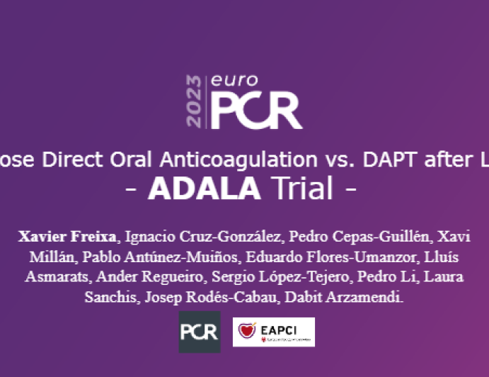Low Dose Direct Oral Anticoagulation vs. DAPT after LAAO - ADALA Trial