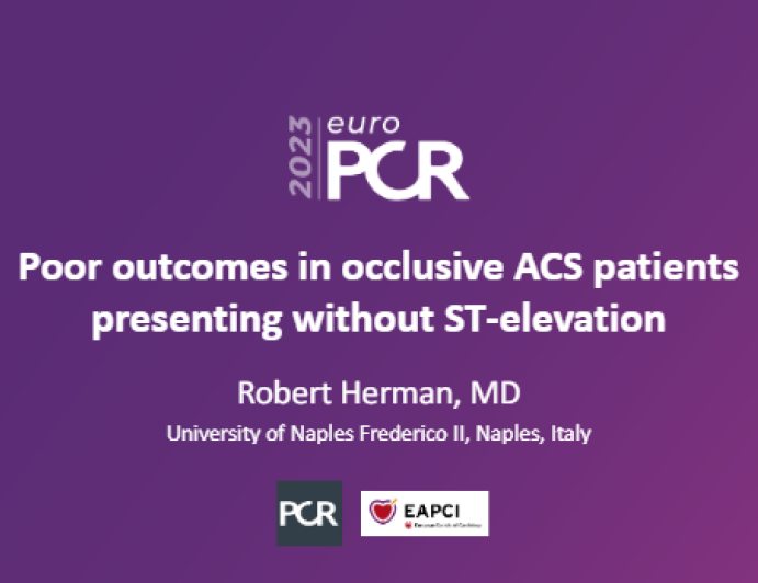Poor outcomes in occlusive ACS patients presenting without ST-elevation