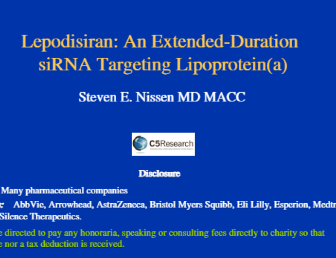 Lepodisiran: An Extended-Duration siRNA Targeting Lipoprotein(a)