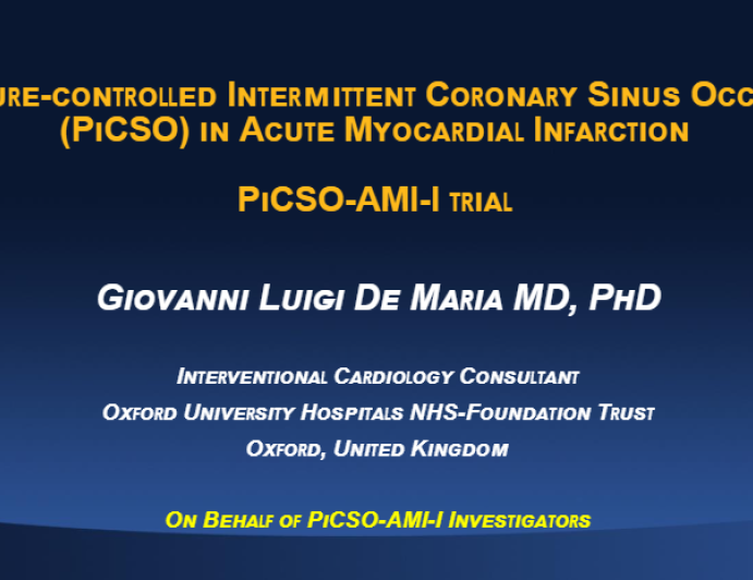 Pressure-Controlled Intermittent Coronary Sinus Occlusion (PiCSO) in Acute Myocardial Infarction: The Randomized PICSO-AMI-I Trial