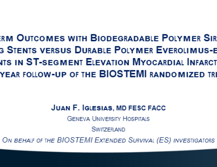 Long-Term Outcomes with Biodegradable Polymer Sirolimus-Eluting Stents Versus Durable Polymer Everolimus-Eluting Stents in Patients With STEMI: 5-Year Follow-up of the Biostemi Randomized Trial