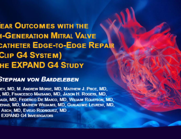 One-Year Outcomes with Fourth-Generation Mitral Valve Transcatheter Edge-to-Edge Repair from EXPAND G4