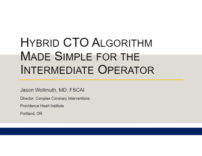 Hybrid CTO Algorithm Made Simple for the Intermediate Operator