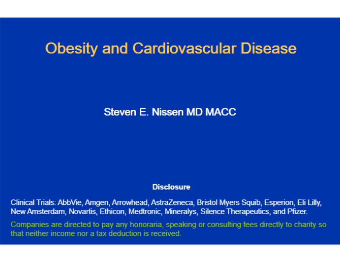 Obesity and Cardiovascular Disease