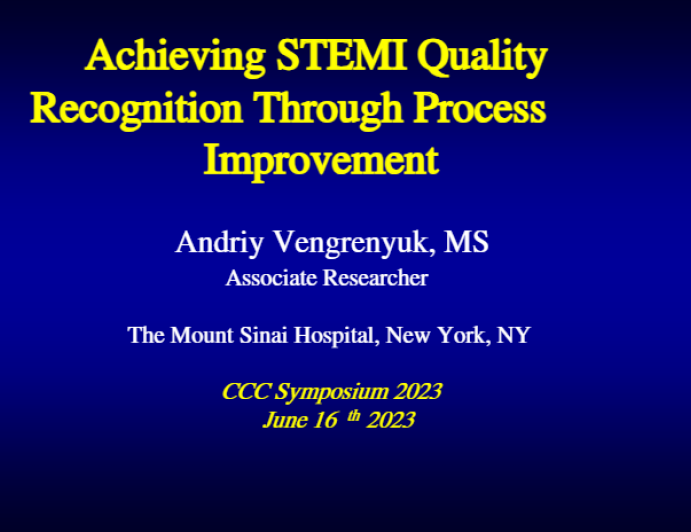 Achieving STEMI Quality Recognition Through Process Improvement
