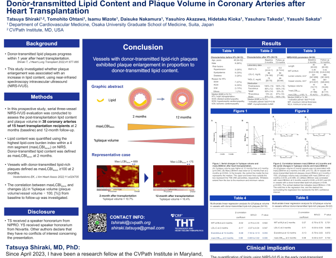 Longitudinal Near-Infrared Spectroscopy Intravascular Ultrasound Assessment of Donor-transmitted Lipid Content and Plaque Volume in Coronary Arteries after Heart Transplantation