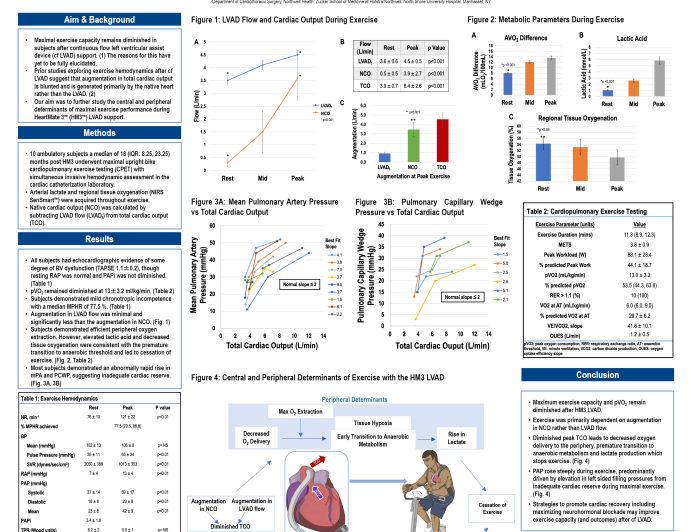 Central and Peripheral Determinants of Exercise with the HeartMate 3TM LVAD