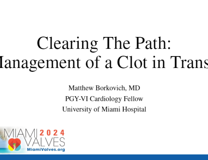 Clearing The Path: Management of a Clot in Transit