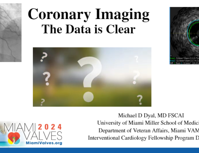 Coronary Imaging: The Data is Clear