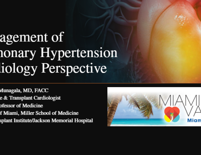 Management of Pulmonary Hypertension: Cardiology Perspective  