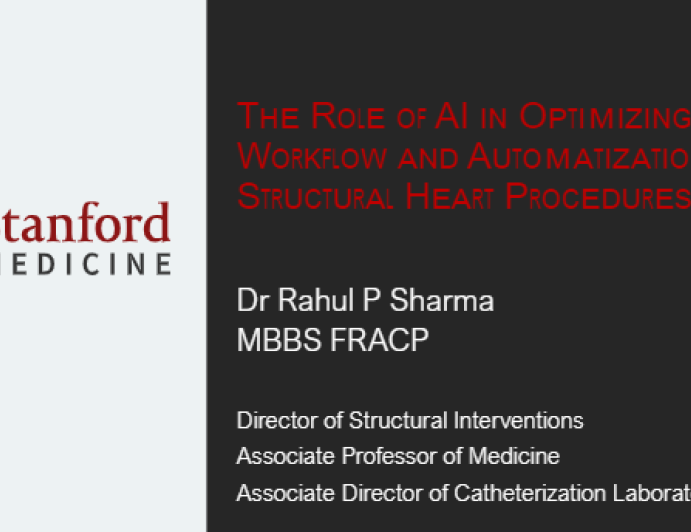 Keynote Lecture: The Role of AI in Optimizing Workflow and Automatization in Structural Heart Procedures