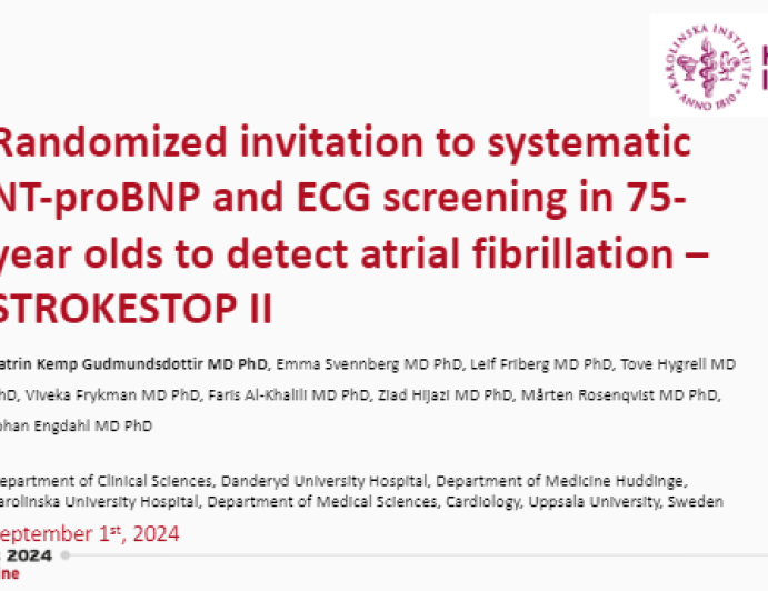 Randomized invitation to systematic NT-proBNP and ECG screening in 75- year olds to detect atrial fibrillation – STROKESTOP II