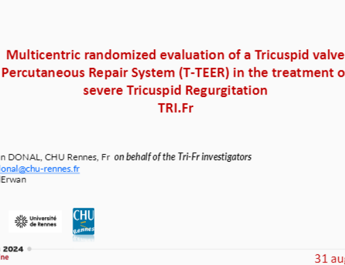 Multicentric randomized evaluation of a Tricuspid valve Percutaneous Repair System (T-TEER) in the treatment of  severe Tricuspid Regurgitation TRI.Fr