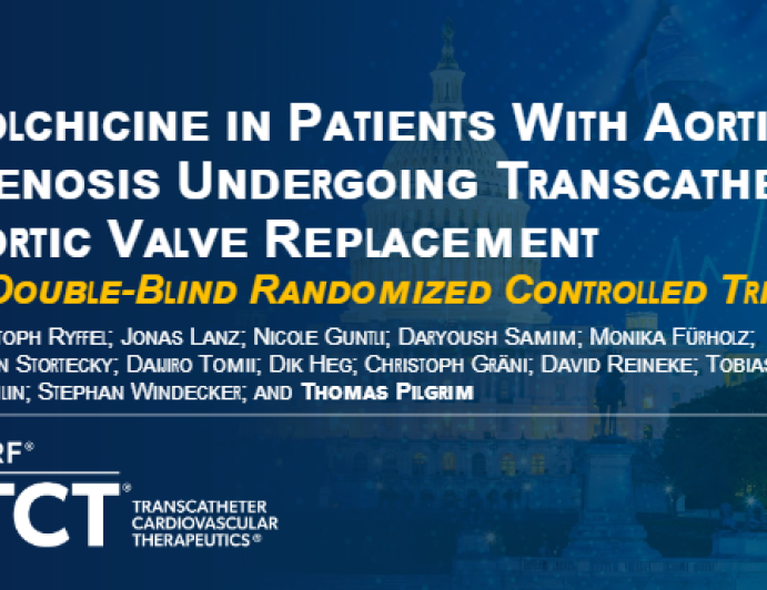 Colchicine in Patients With Aortic Stenosis Undergoing Transcatheter Aortic Valve Replacement: A Double-Blind Randomized Controlled Trial