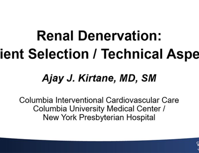 Renal Denervation: Patient Selection/Technical Aspects