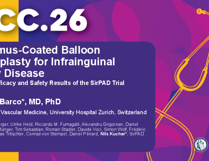 Sirolimus-Coated Balloon Angioplasty for Infrainguinal Artery Disease Primary Efficacy and Safety Results of the SirPAD Trial