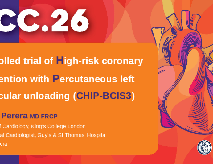Controlled trial of High-risk coronary Intervention with Percutaneous left ventricular unloading (CHIP-BCIS3)