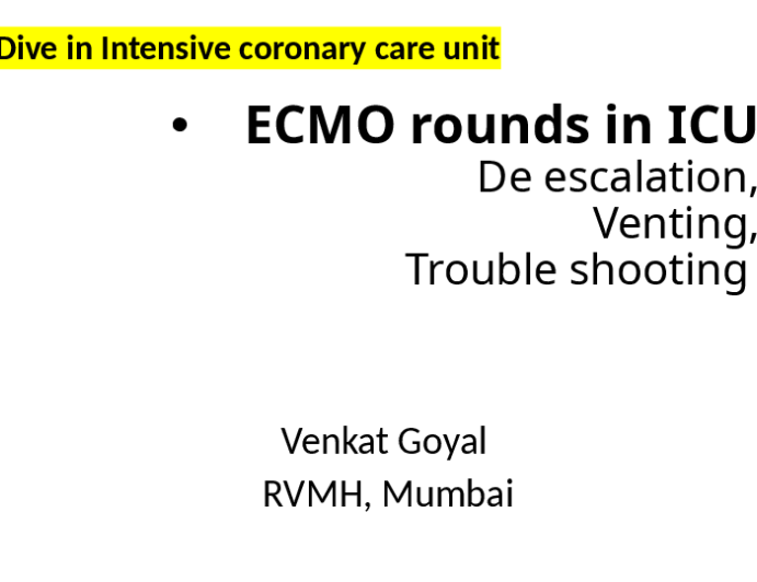 ECMO rounds in the ICU - de-escalation, venting, and troubleshooting