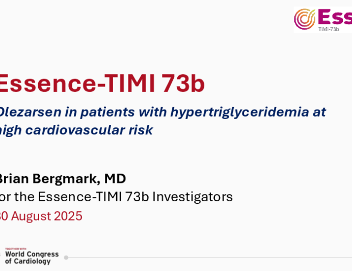 Essence-TIMI 73b: Olezarsen in patients with