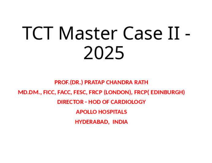 TCT Master Case II - 2025