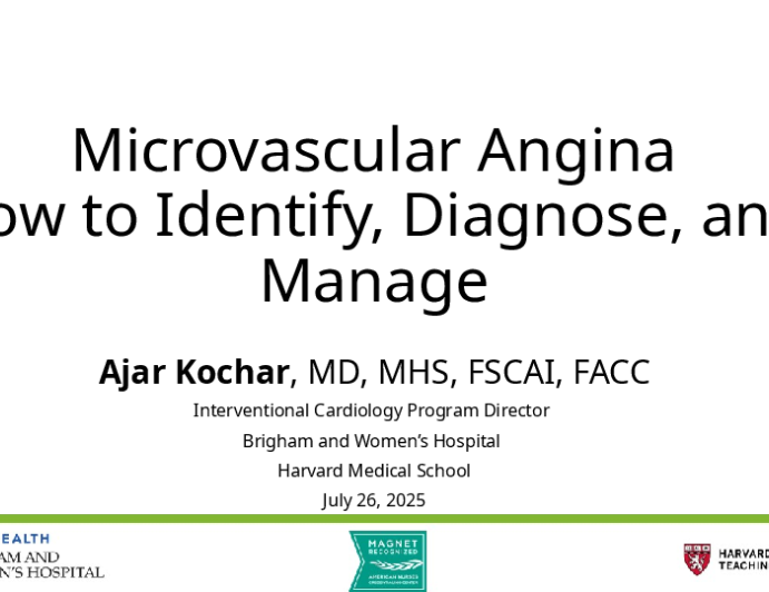 Microvascular Angina - How to Identify, Diagnose, and Manage