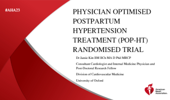 Physician Optimised Postpartum Hypertension Treatment (POP-HT) Randomised Trial