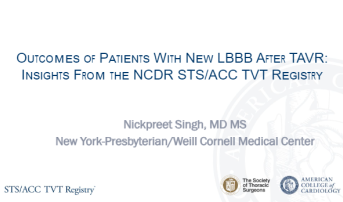 Outcomes of Patients With New Left Bundle Branch Block Following Transcatheter Aortic Valve Replacement: Insights From the NCDR STS/ACC TVT Registry