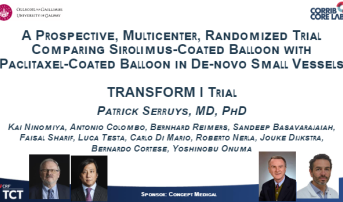 A Prospective, Multicenter, Randomized Trial Comparing Sirolimus-Coated Balloon with Paclitaxel-Coated Balloon in De-Novo Small Vessels: The TRANSFORM I Trial