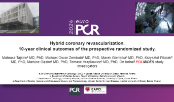 Hybrid coronary revascularisation–10-year clinical outcomes of the prospective randomised study.
