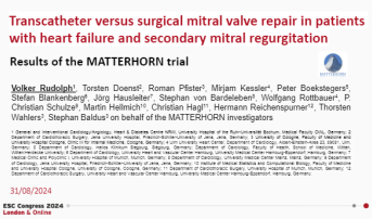 Transcatheter versus surgical mitral valve repair in patients with heart failure and secondary mitral regurgitation 