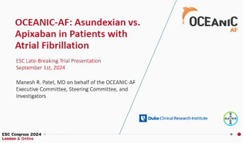 OCEANIC-AF: Asundexian vs. Apixaban in Patients with Atrial Fibrillation