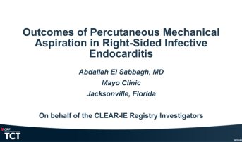 Outcomes of Percutaneous Mechanical Aspiration in Right-Sided Infective Endocarditis: The CLEAR IE Multicenter Registry