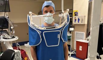 Suspended Lead Suit Brings Radiation Exposure Down to Zero for Many Structural Imagers
