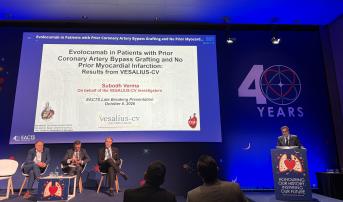 Evolocumab Reduces MACE in Patients With Prior CABG But No MI: VESALIUS-CV