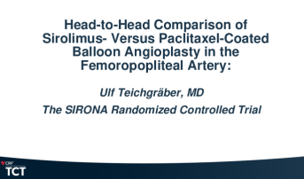 Head-to-Head Comparison of Sirolimus- Versus Paclitaxel-Coated Balloon Angioplasty in the Femoropopliteal Artery: The SIRONA Randomized Controlled Trial