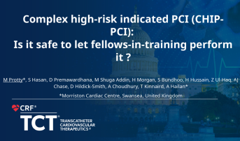 TCT 305: Complex High-Risk Indicated PCI (CHIP-PCI): Is It Safe to Let Fellows-in-Training Perform It as Primary Operators?