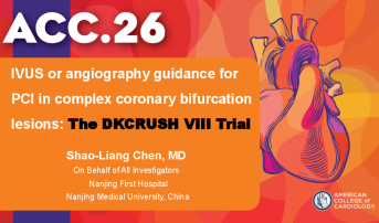 IVUS or angiography guidance for PCI in complex coronary bifurcation lesions: The DKCRUSH VIII Trial
