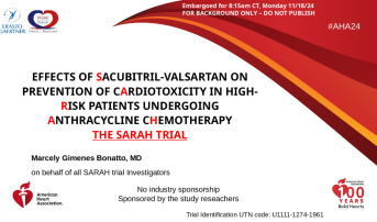 Effects of Sacubitril-Valsartan on Prevention of Cardiotoxicity in High-Risk Patients Undergoing Anthracycline Chemotherapy: The SARAH Trial