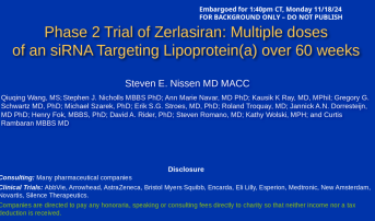 Phase 2 Trial of Zerlasiran: Multiple doses of an siRNA Targeting Lipoprotein(a) over 60 weeks