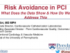 Risk Avoidance in High-Risk PCI: What Does the Data Show and How Do We Address This?