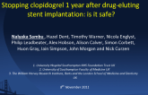 Stopping Clopidogrel 1 year After Drug-Eluting Stent (DES) Implantation: Is It Safe?