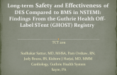 Long-term Safety and Effectiveness of Drug Eluting Stents Compared to Bare Metal Stents in Non ST Elevation Myocardial Infarction: Findings from the Guthrie Health Off-Label...