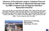 The Association of Pre-infarction Angina, Pre-procedural Thrombolysis in Myocardial Infarction Flow and Collateral Flow with Myocardial Salvage in Patients with ST-Segment...