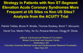 Are Adverse Events Following an Invasive Strategy in Patients with Non ST-Segment Elevation Acute Coronary Syndromes (NSTEACS) More Frequent at US Sites vs Non US Sites...