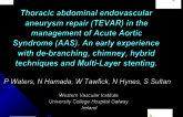 Thoracic abdominal endovascular aneurysm repair (TEVAR) in the management of Acute Aortic Syndrome (AAS). An early experience with de-branching, chimney techniques and...