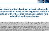 Impact of Angiosome Approach on Clinical Outcomes of Endovascular Therapy in Patients with Critical Limb Ischemia Presenting with Isolated Below-the-Knee Lesions.