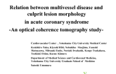 Relation between the multivessel disease and culprit lesion morphology in acute coronary syndrome -An optical coherence tomography study-