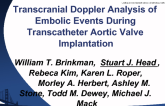 Transcranial Doppler Analysis of Embolic Events during Transcatheter Aortic Valve Implantation